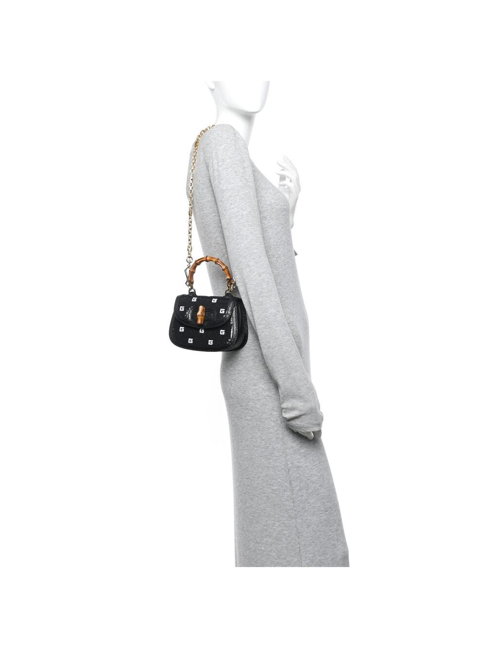 Gucci Sequin Lizard Embossed Gg Mini #294135G18B - Picture 2 of 11
